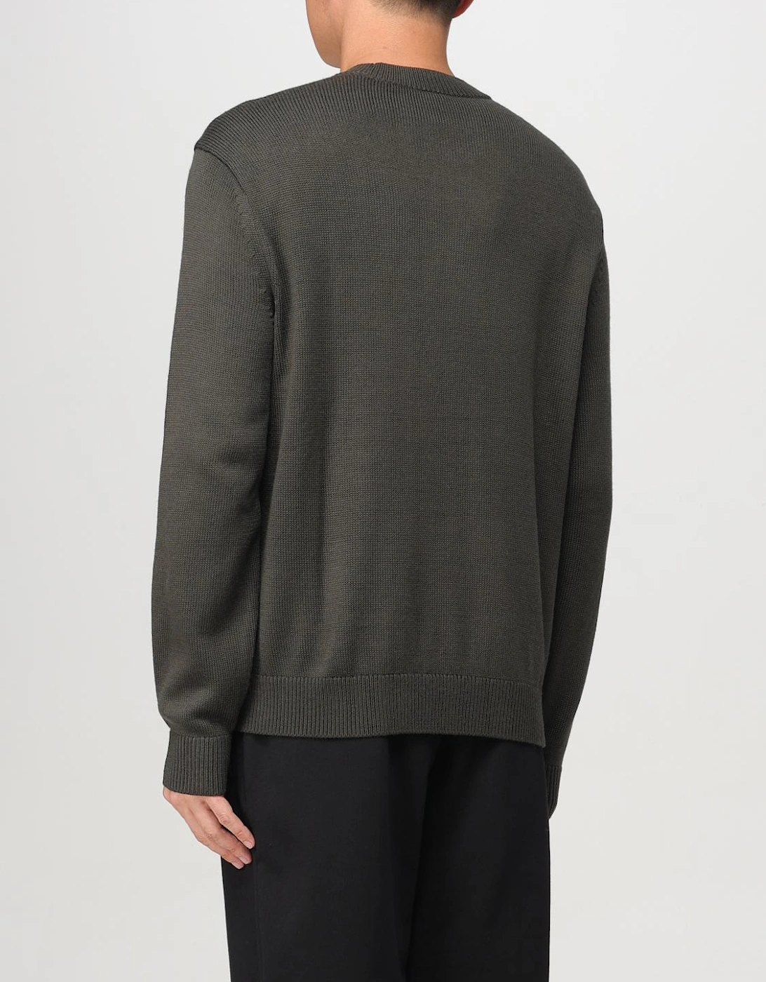Ribbed Knit Crewneck Sweater