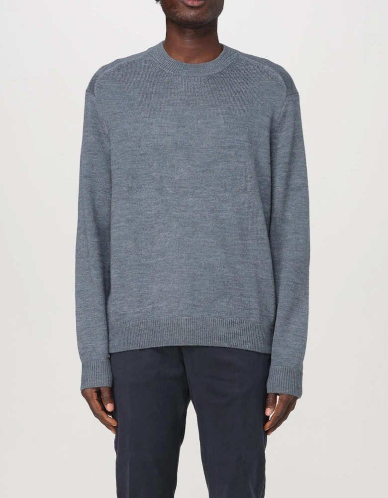 Ribbed Knit Crewneck Sweater