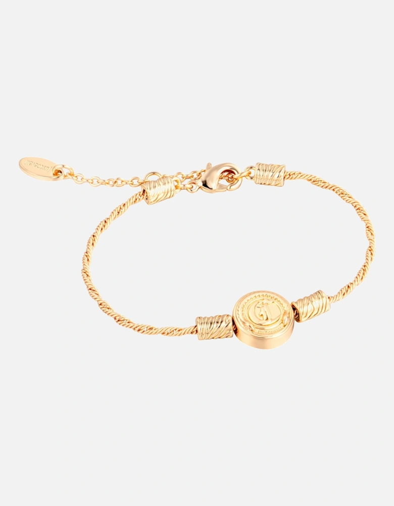 Twisted Chain Bracelet with Medallion