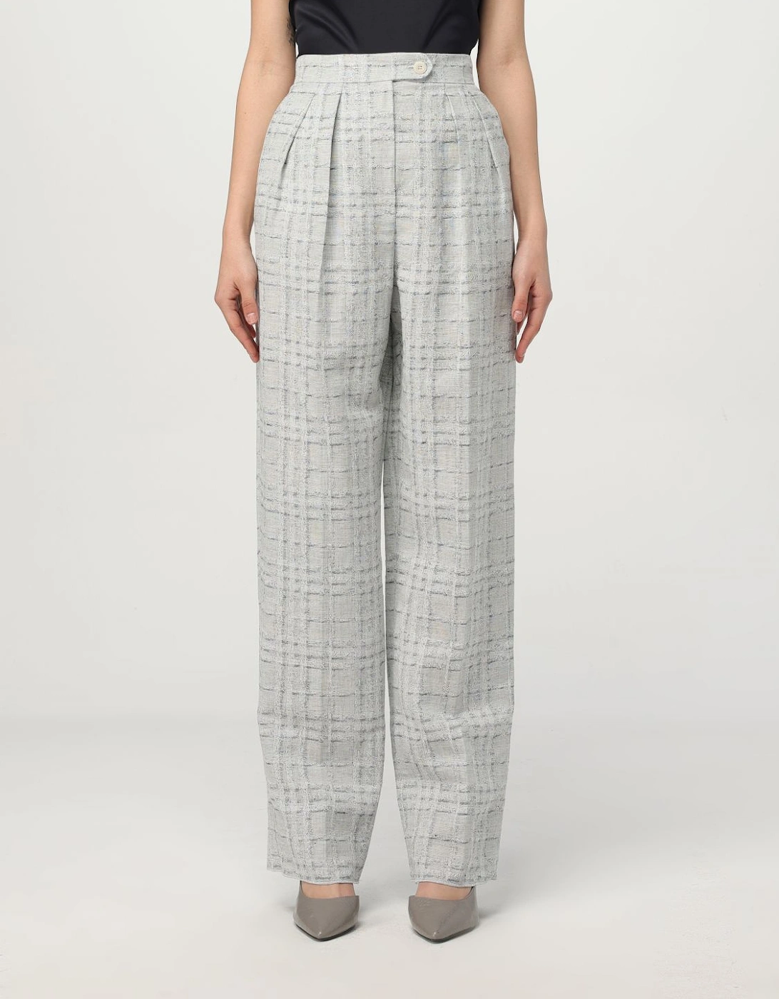 Pleated Wide Leg Trousers, 4 of 3