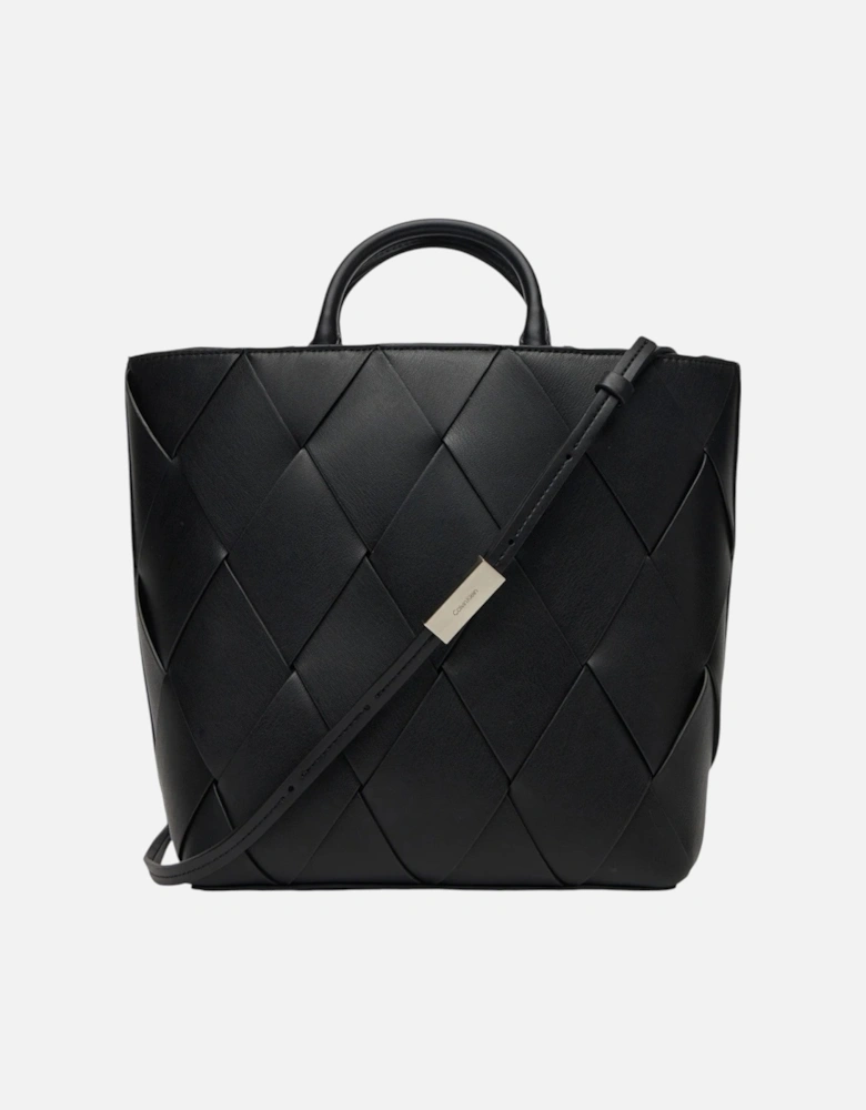 Woven Structured Tote Bag