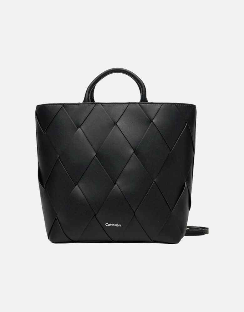 Woven Structured Tote Bag