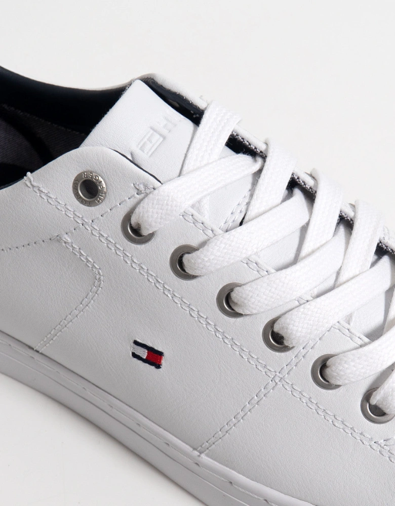 Leather Slip-On Lace-Up Sneakers