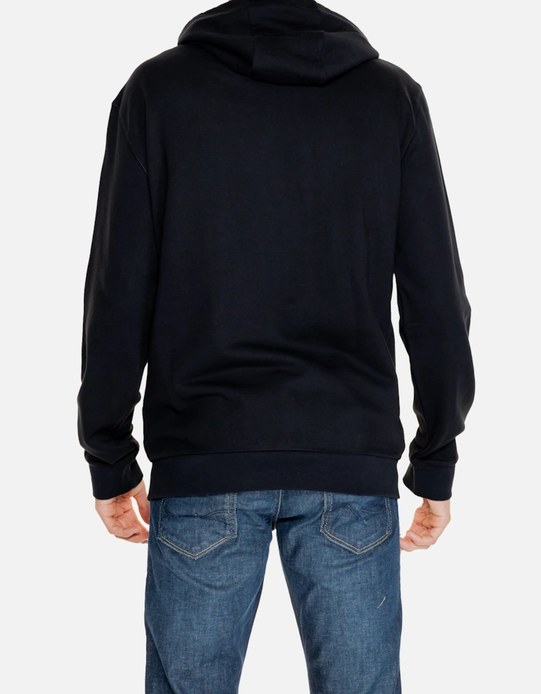 Emporio Armani Men's Black Hoodie    Emporio Armani Logo Hoodie for Men    Men's Emporio Armani Black Fleece Hoodie    Black Emporio Armani Hoodie with Gold Logo    Emporio Armani Men's Pullover Hoodie