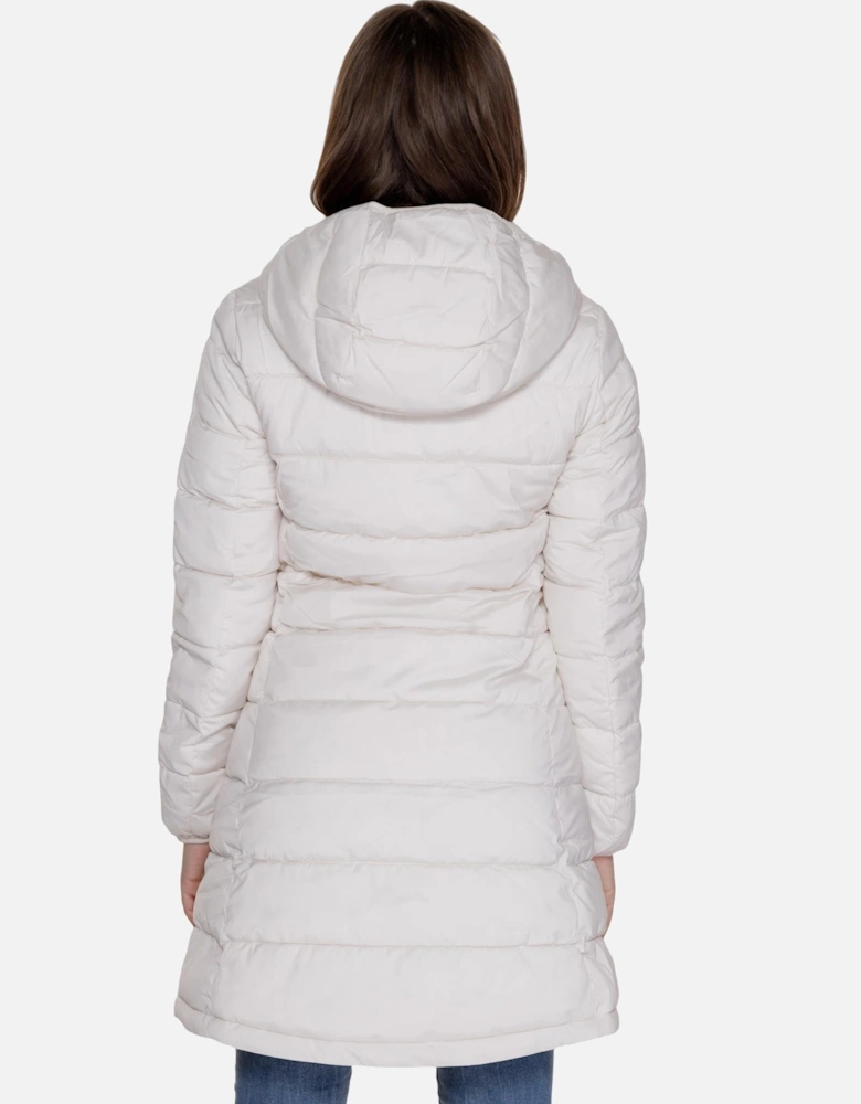 Women's Hooded Puffer Jacket - White