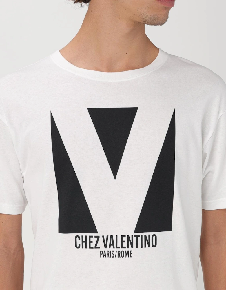 Graphic Tee VLogo Print