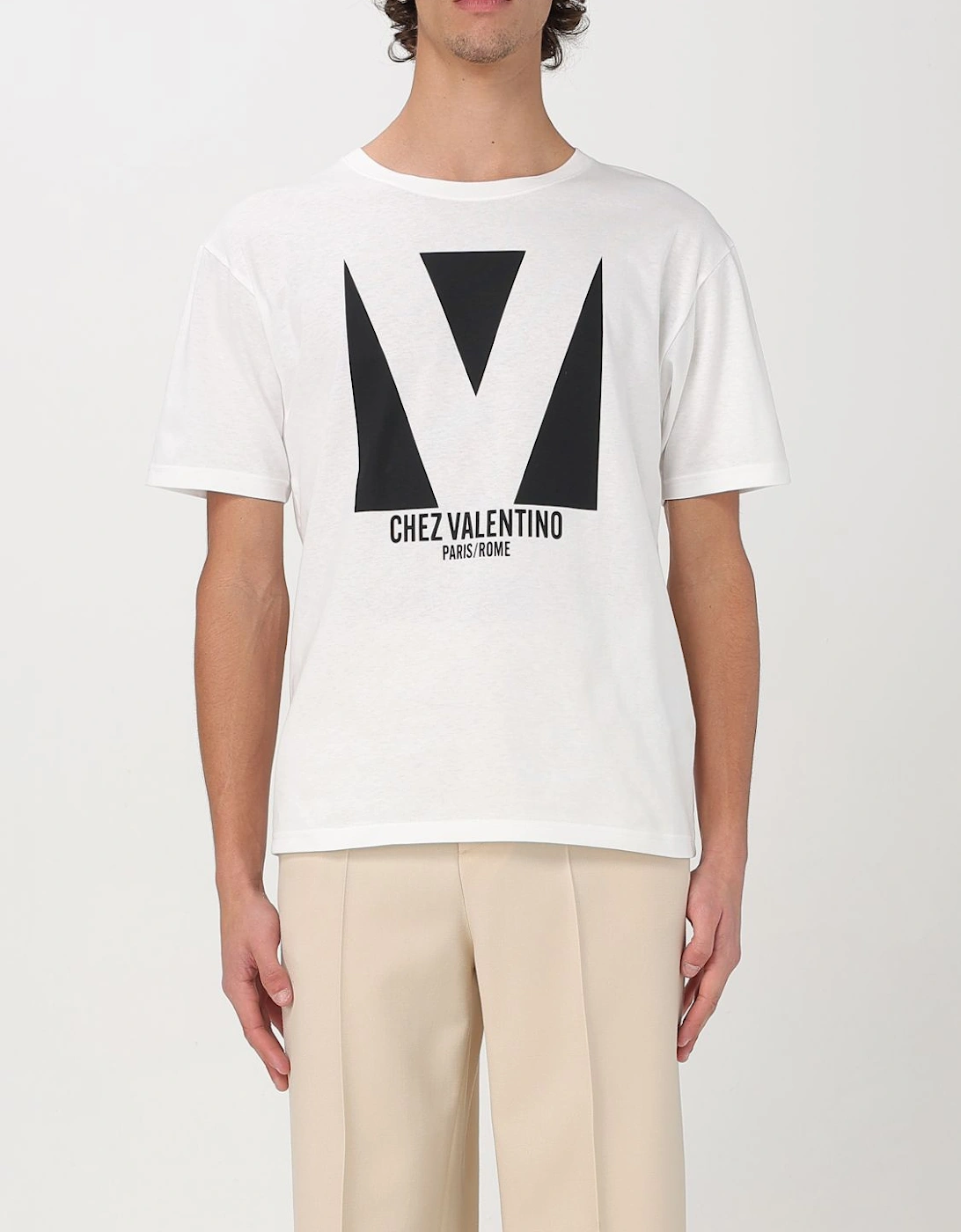 Graphic Tee VLogo Print