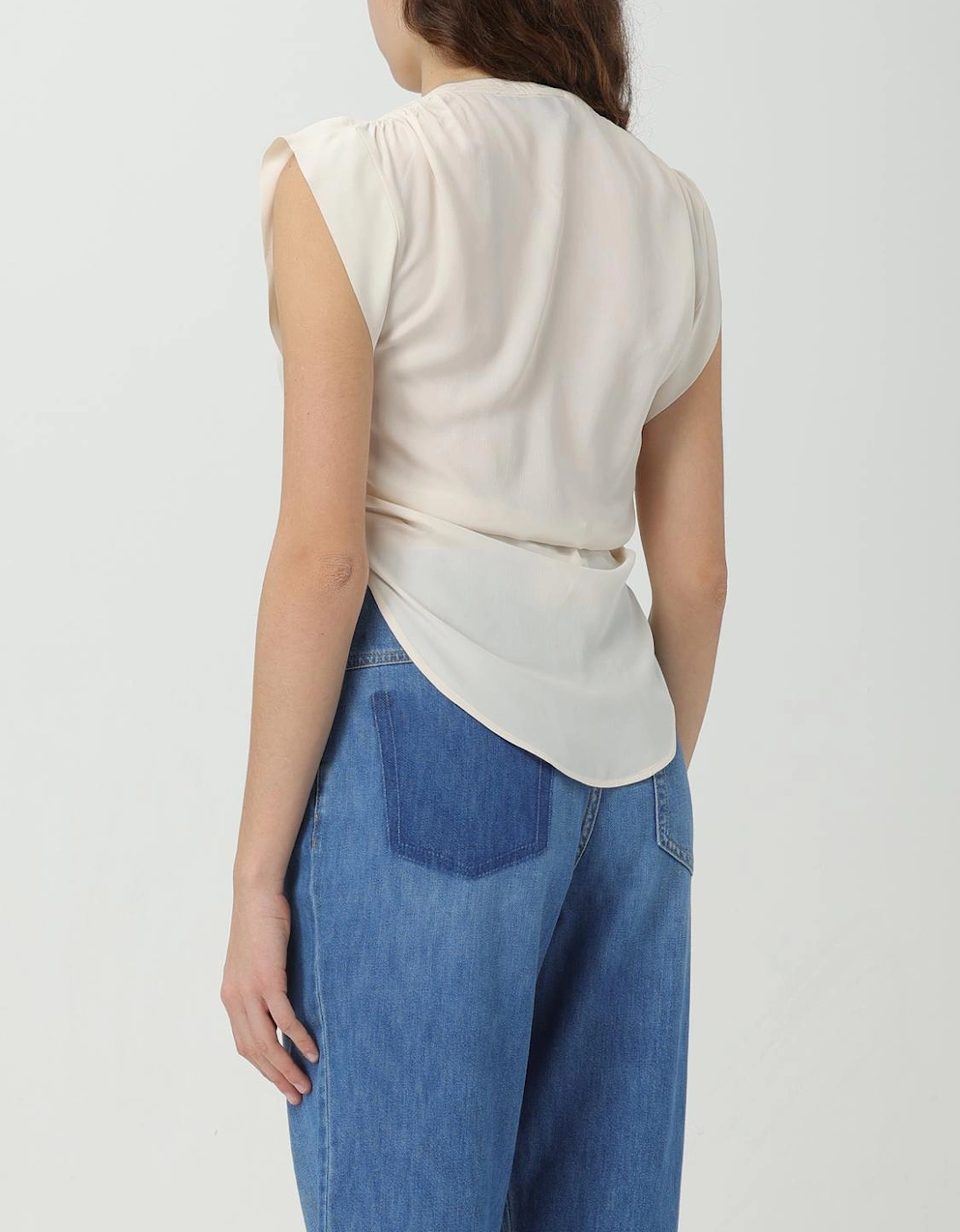 Pleated Skirt and VNeck Top Set