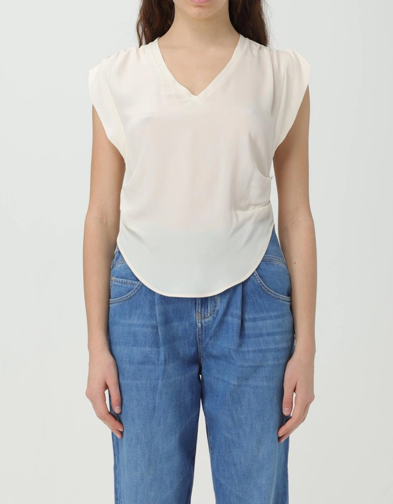 Pleated Skirt and VNeck Top Set