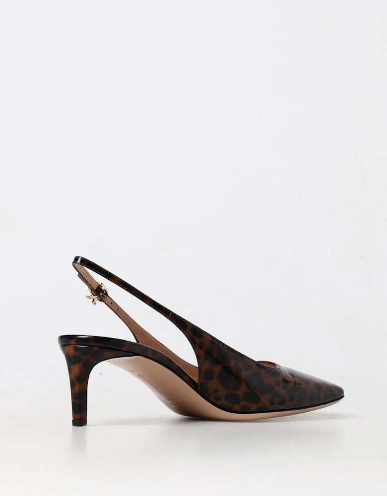 Plexi Slingback Pump Leopard Print Mid Heel