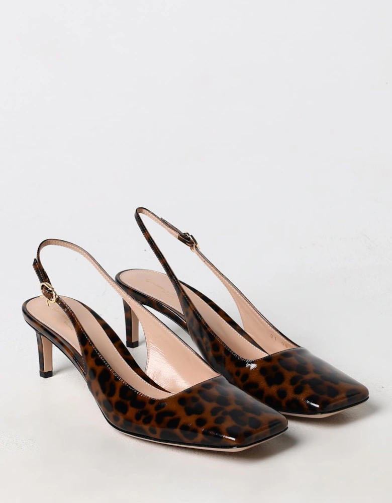 Plexi Slingback Pump Leopard Print Mid Heel