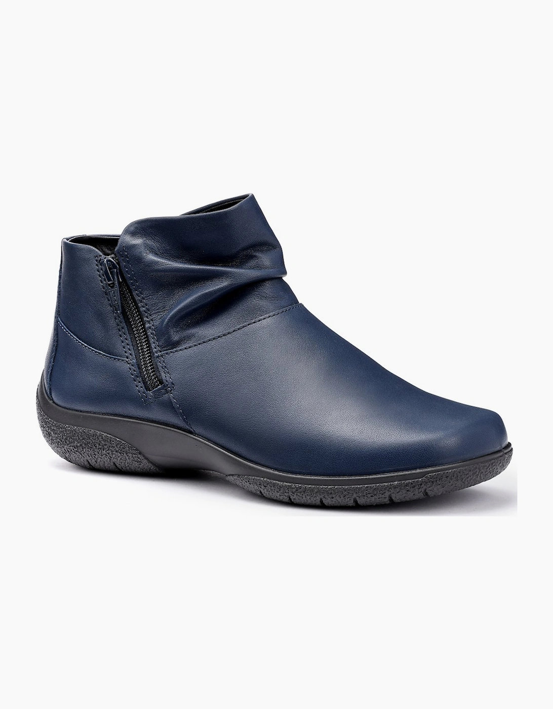 Hotter Women's Navy Murmur Wide Fit Ankle Boots - Size: 6.5