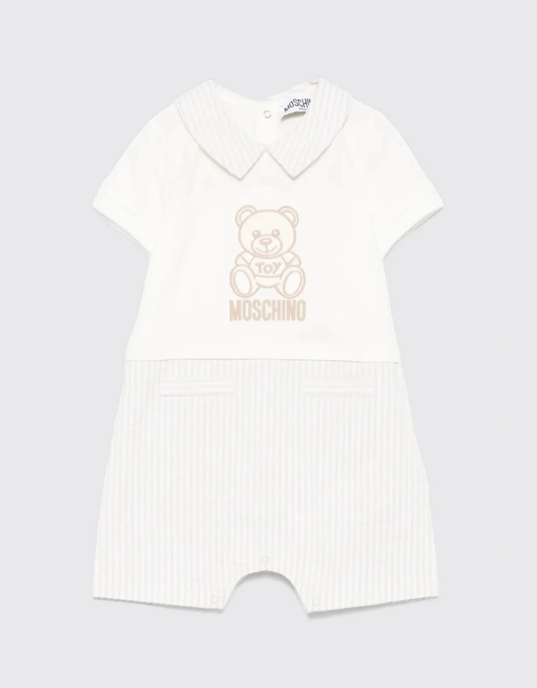Baby Romper Teddy Bear Embroidery