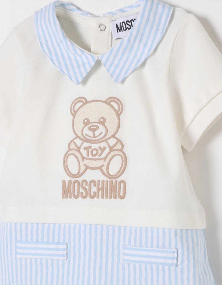 Baby Romper Teddy Bear Embroidery