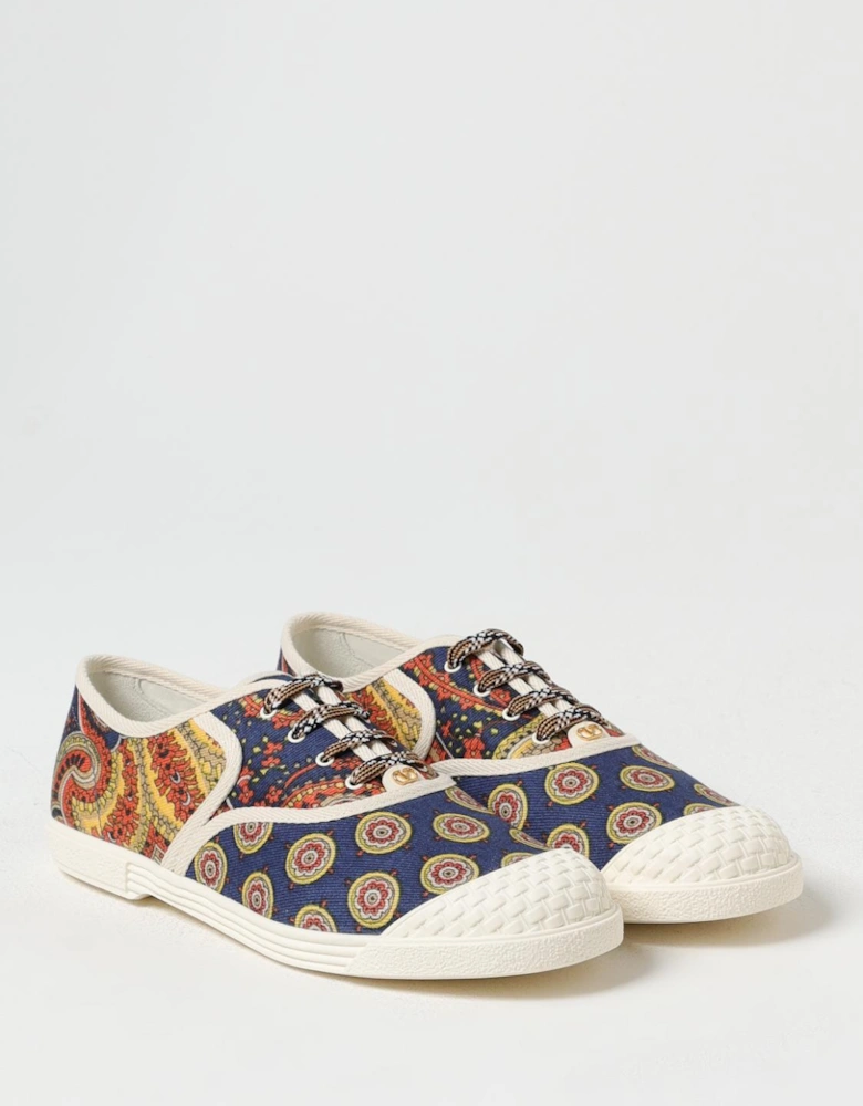 Paisley Print Canvas Sneakers