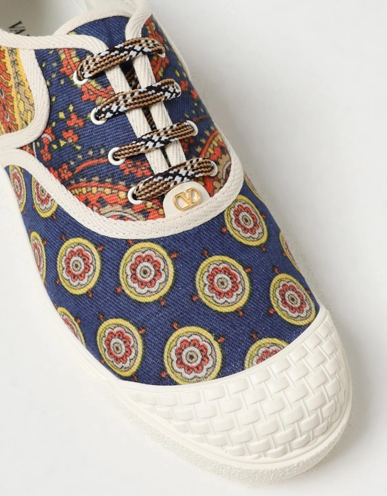 Paisley Print Canvas Sneakers