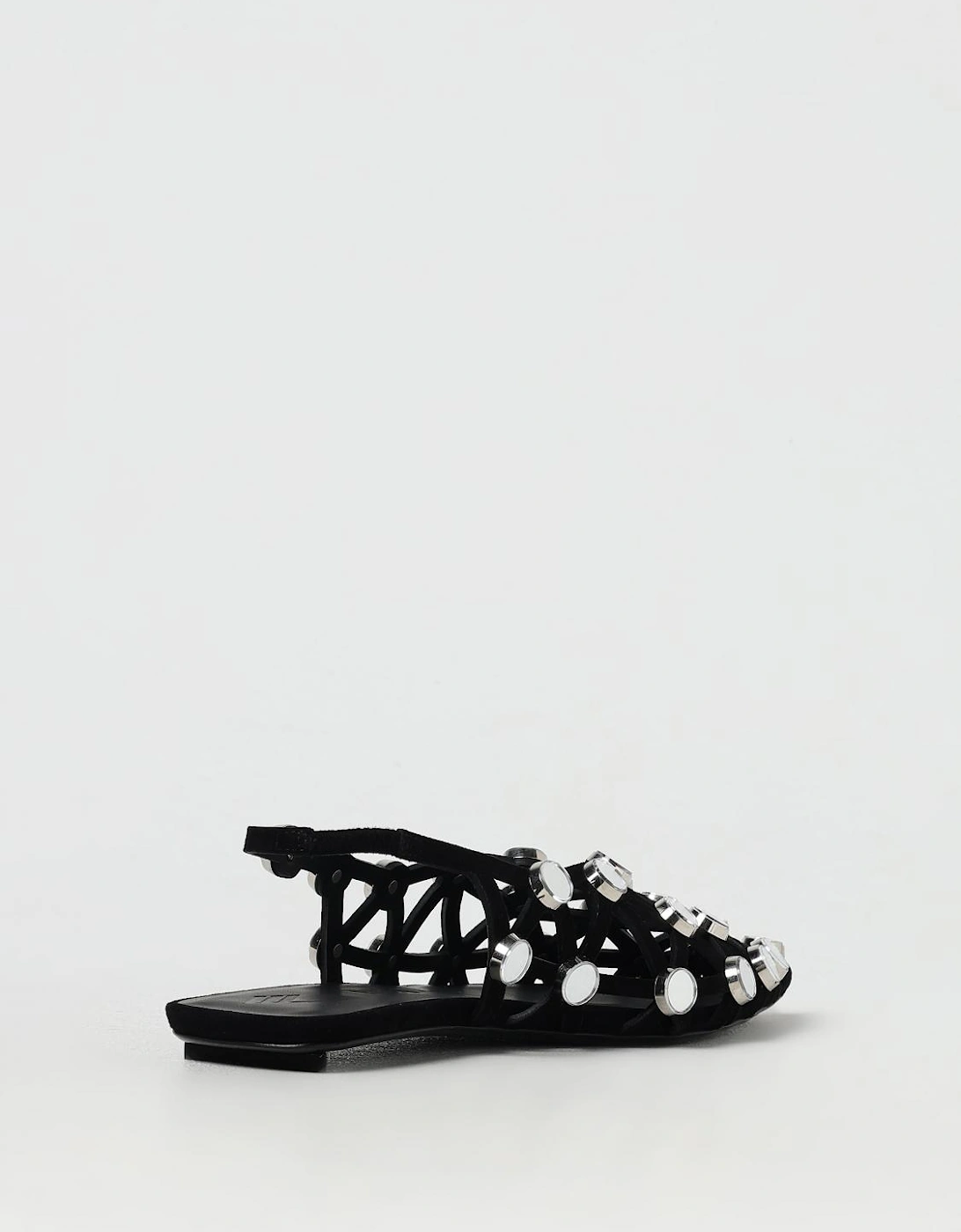 Pointed Slingback Flats with Studs