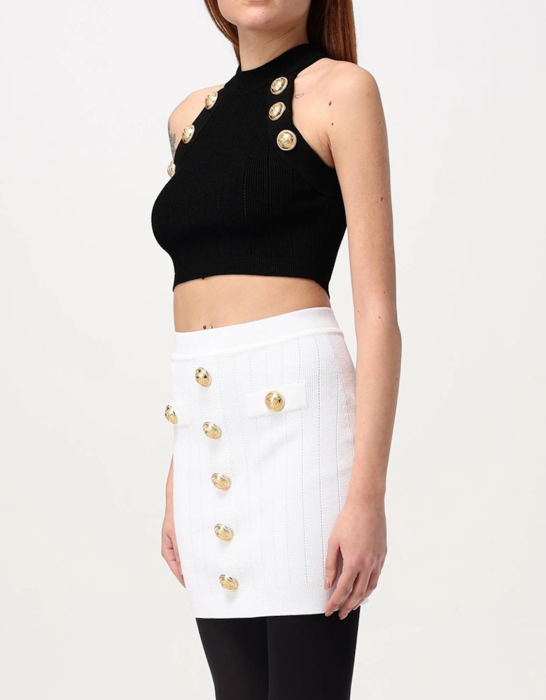 Knit Halter Top Mini Skirt Set