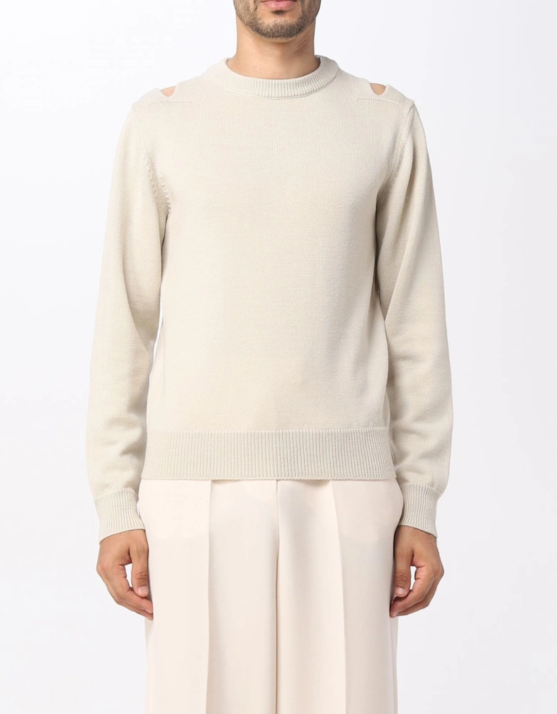 Cutout Detail Crew Neck Sweater