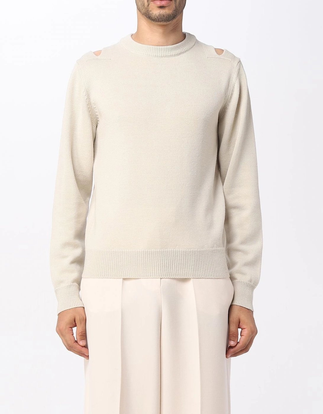 Cutout Detail Crew Neck Sweater