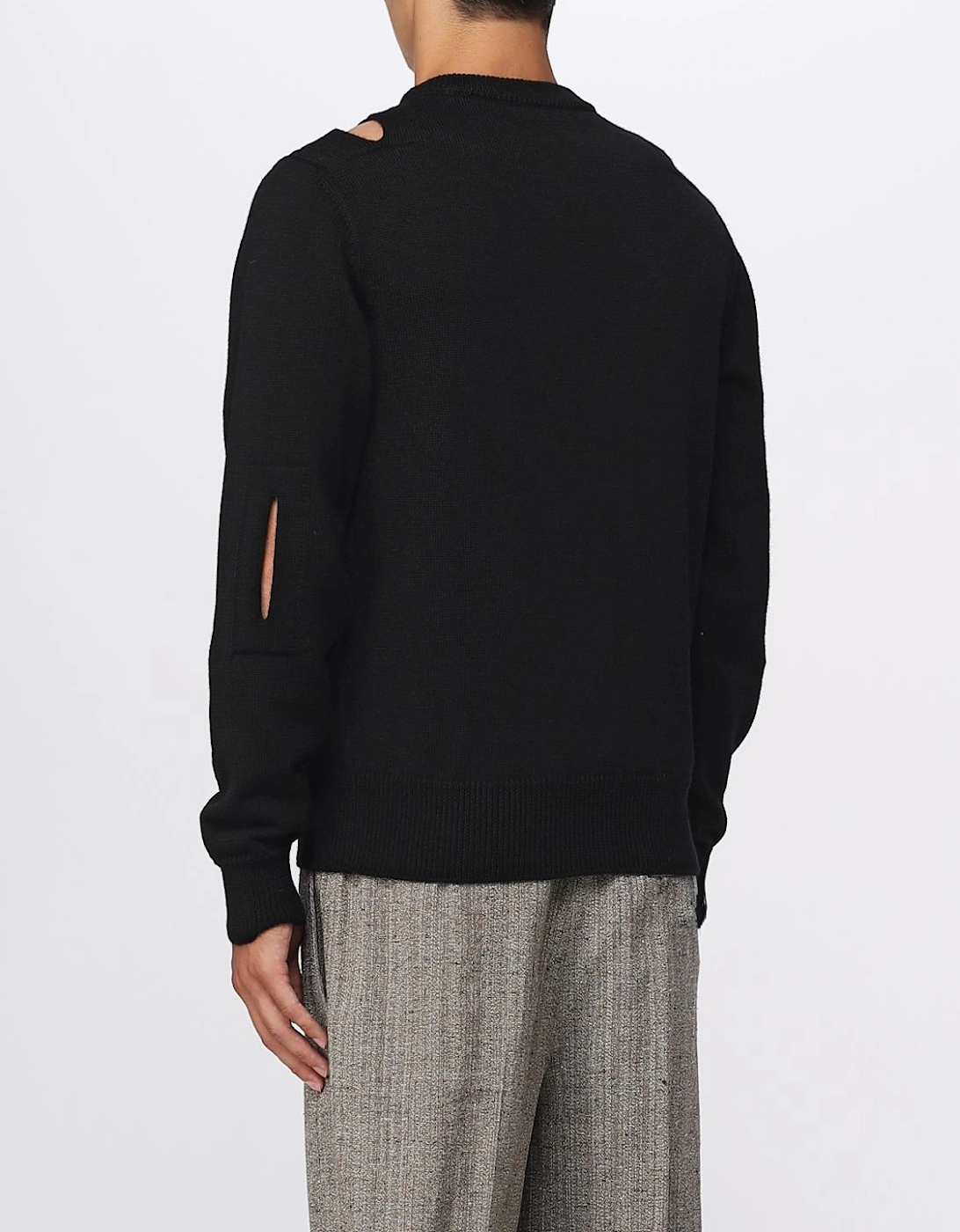 Cutout Detail Crew Neck Sweater