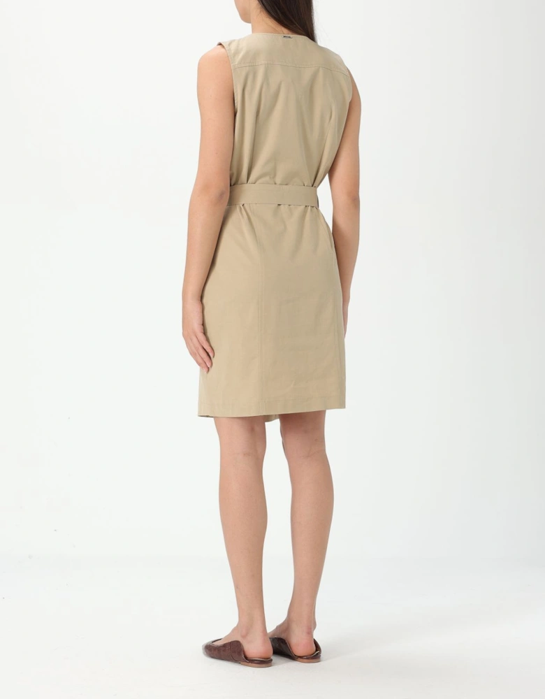 ButtonFront Belted Mini Dress