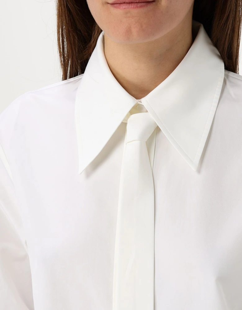 Poplin Shirt SelfTie Neck Detail