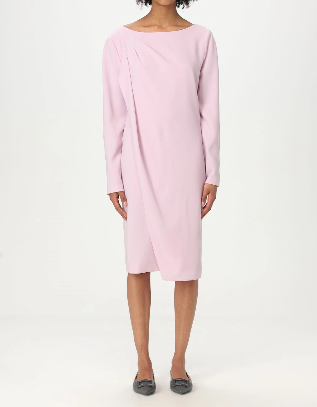 Asymmetrical Drape Sheath Dress
