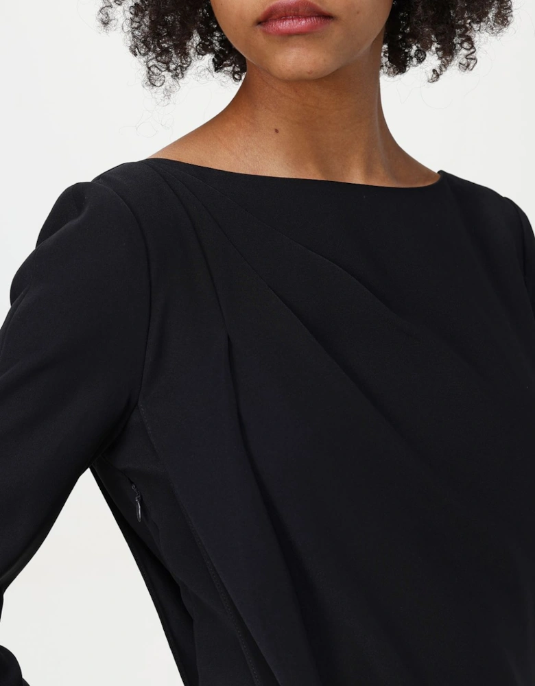 Asymmetrical Drape Sheath Dress