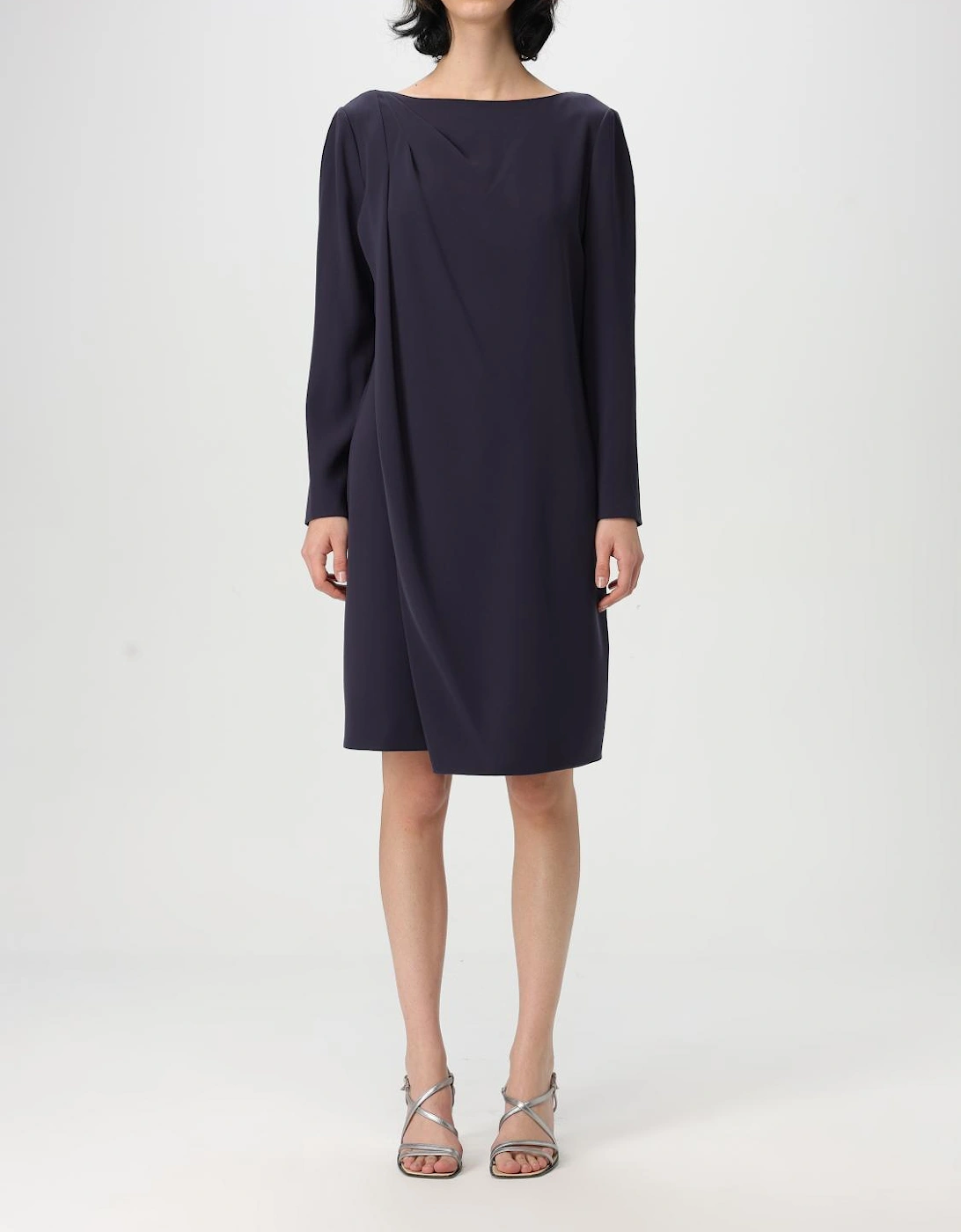 Asymmetrical Drape Sheath Dress