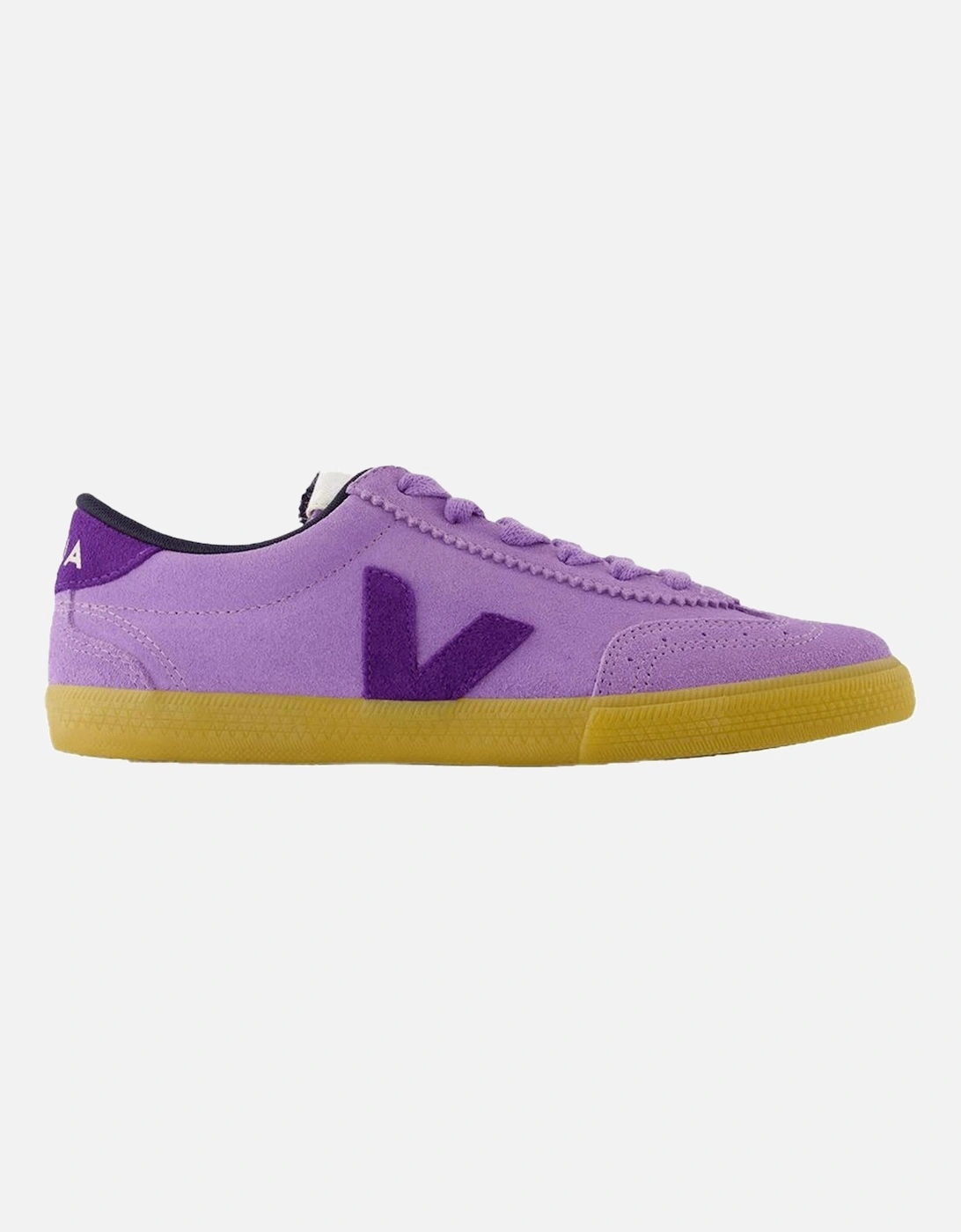 Smooth Leather Volley Sneakers with Top Laces, 4 of 3