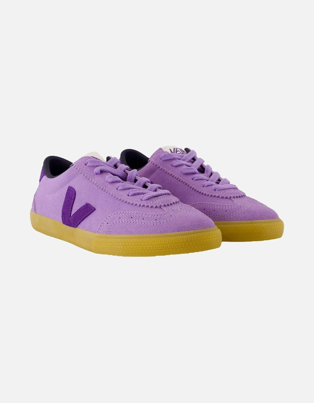 Smooth Leather Volley Sneakers with Top Laces