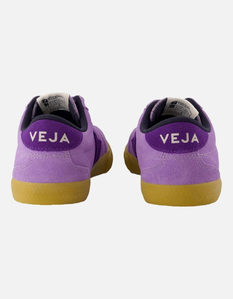 Smooth Leather Volley Sneakers with Top Laces