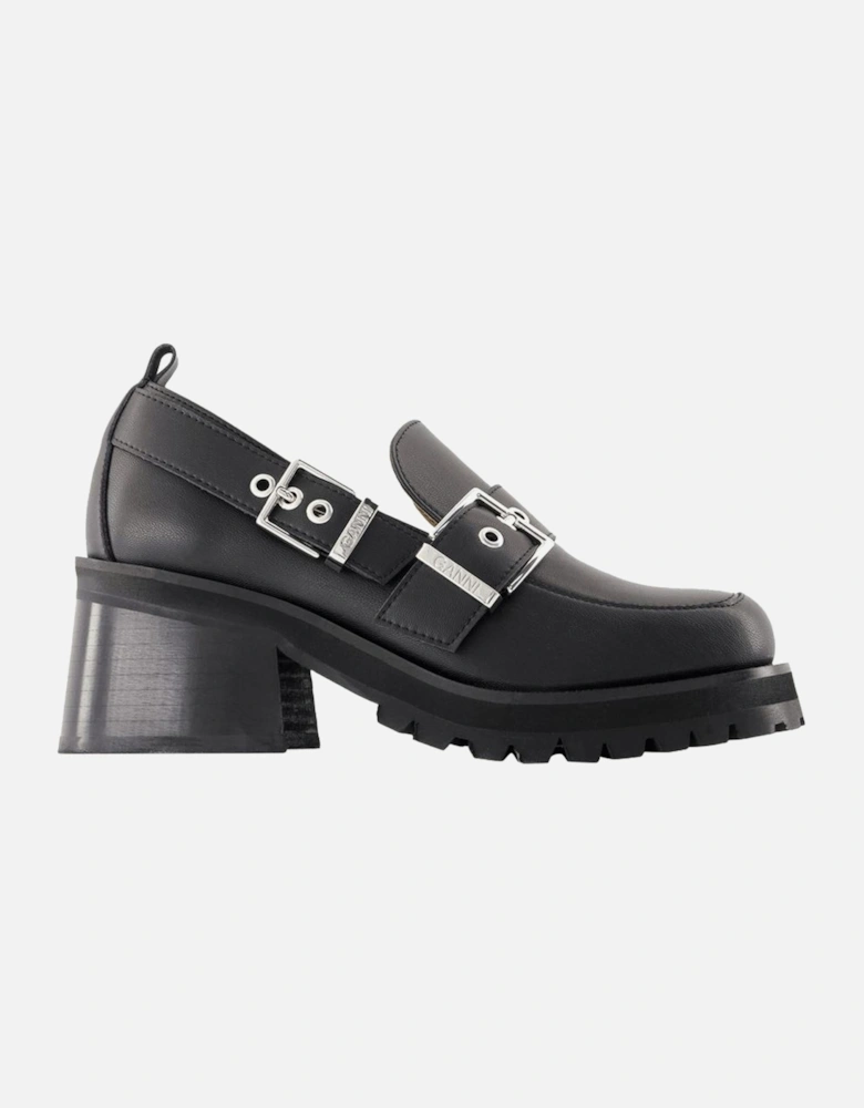 Feminine Synthetic Leather Loafers