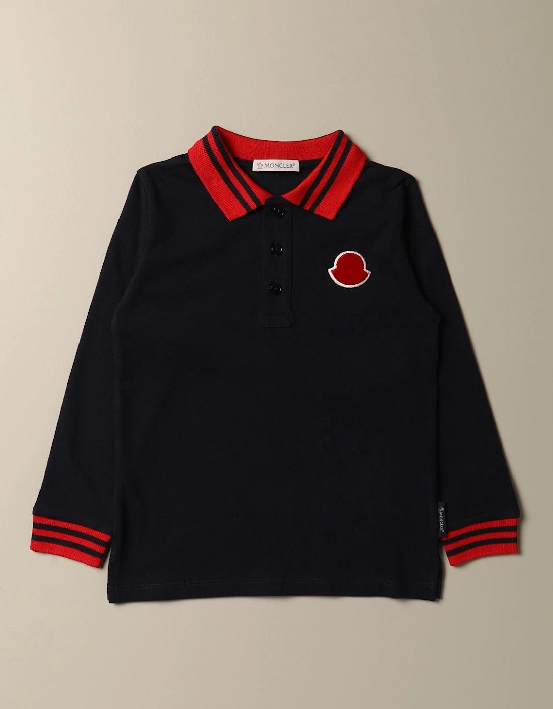 Kids Polo Shirt Red Trim Detail, 3 of 2