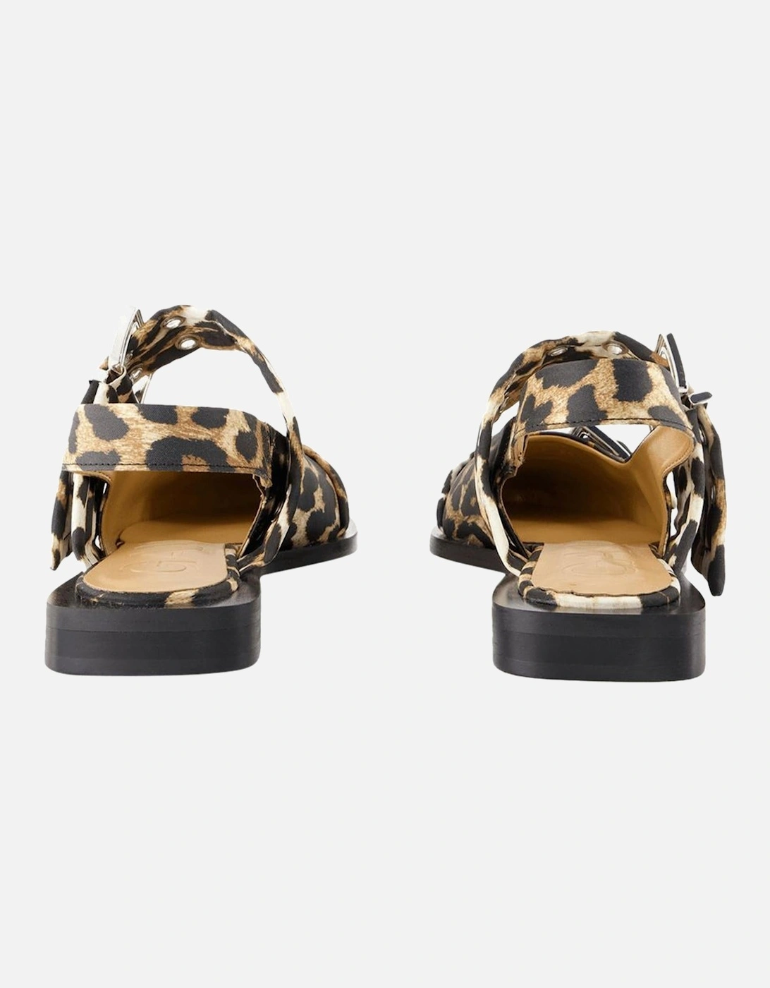 Leopard Print Buckle Sandals