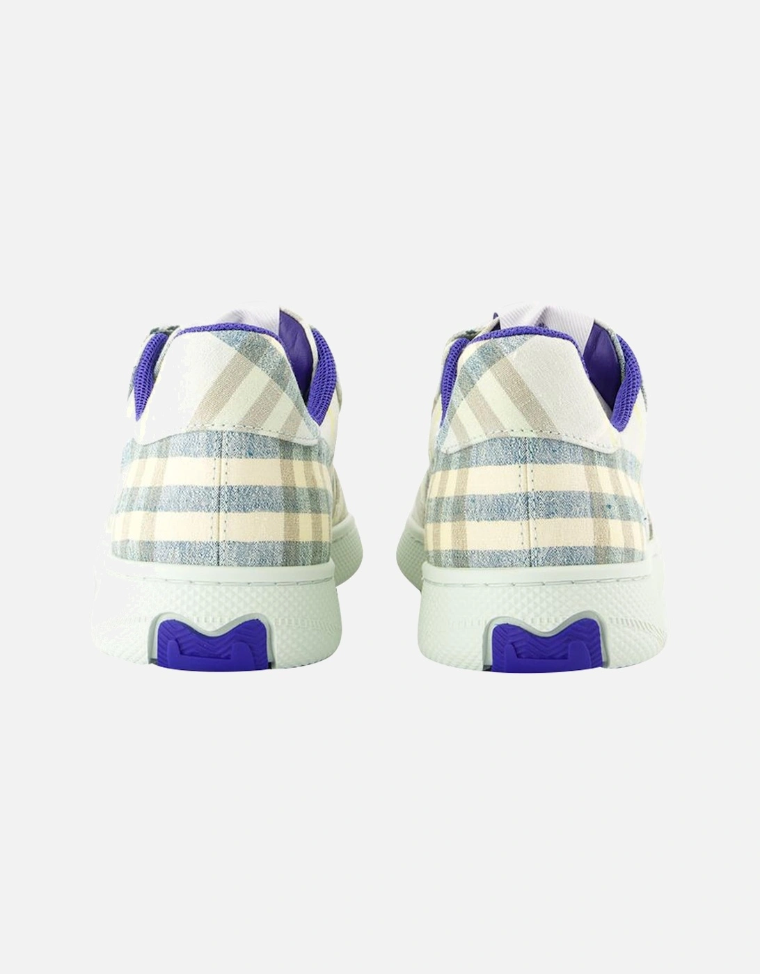 Check Print Low Top Sneakers