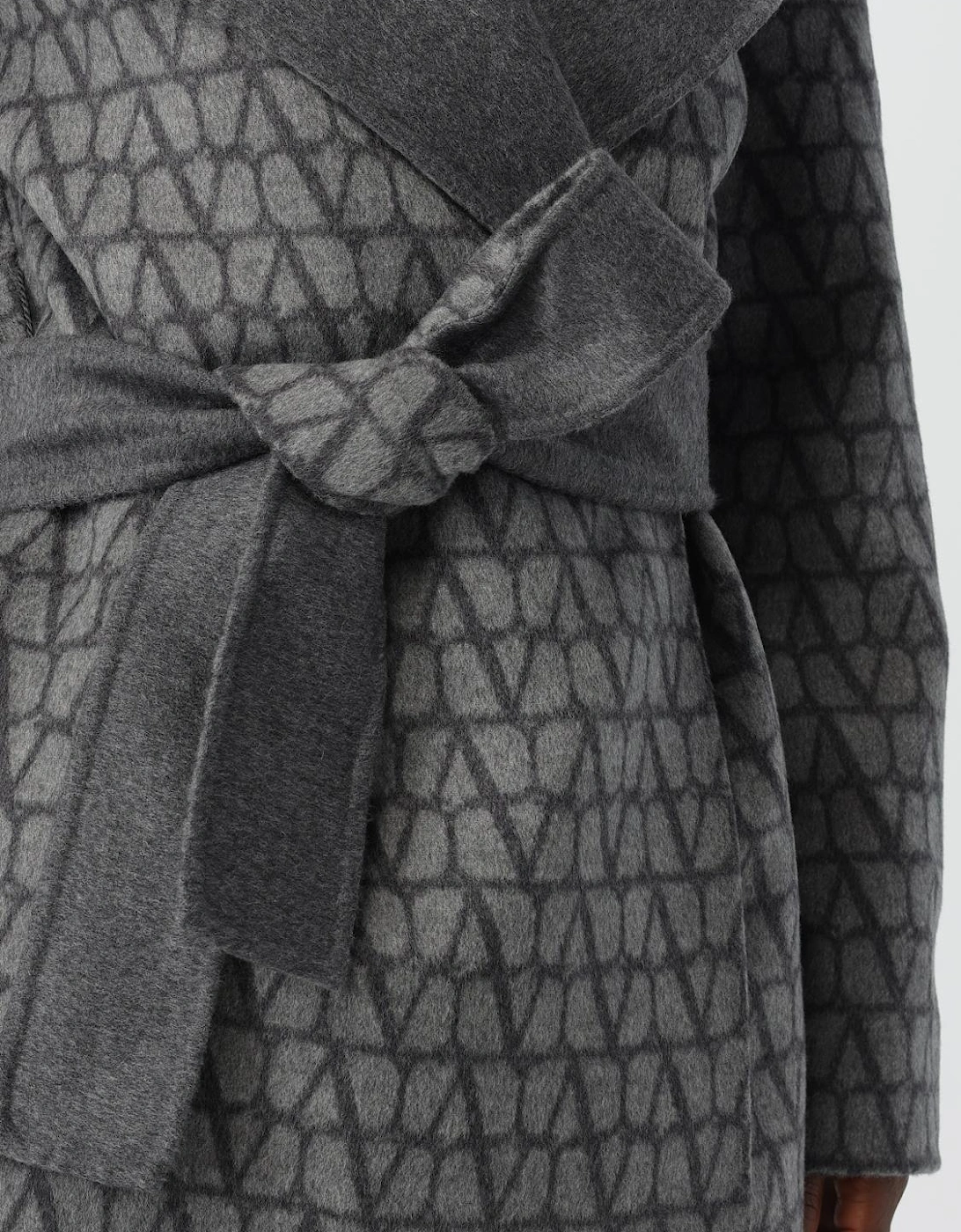 Hooded Wrap Coat Belted