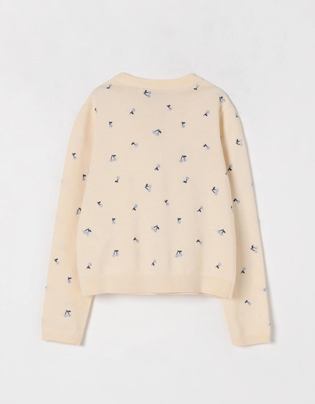 Girls Cherry Embroidered Cardigan
