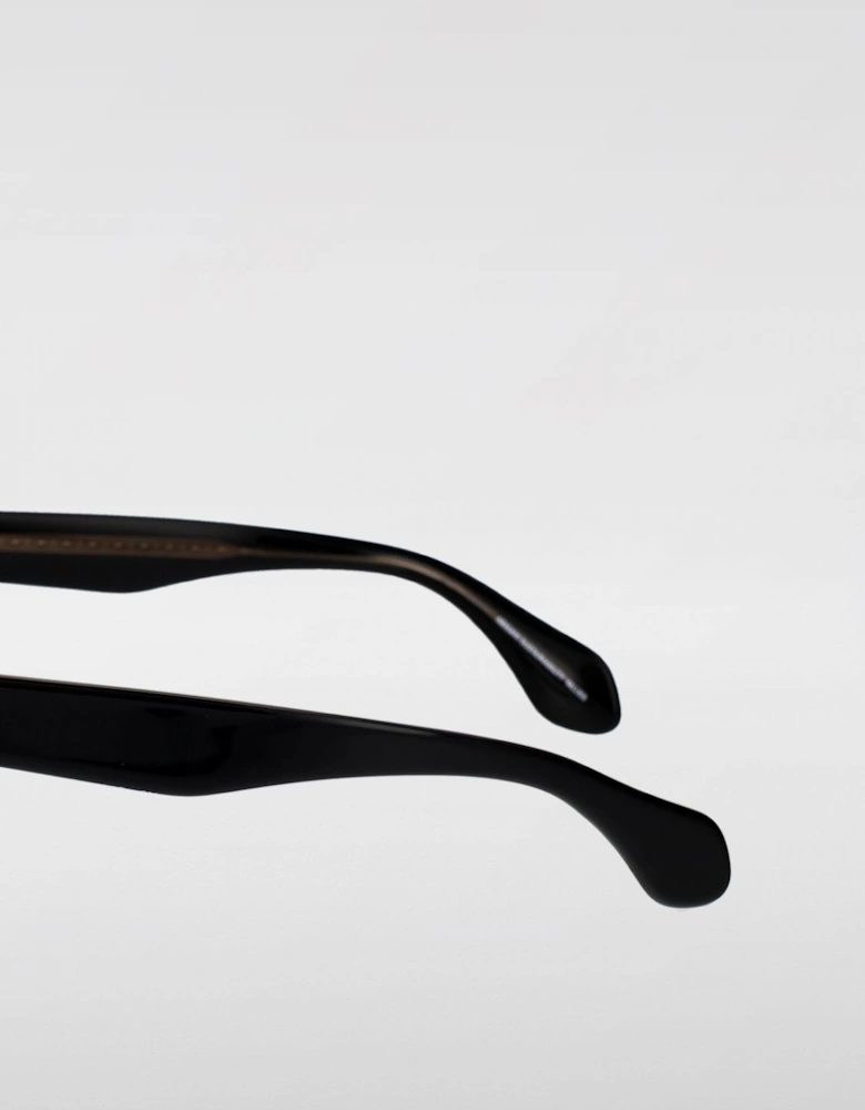 Round Sunglasses Grey Acetate Frame