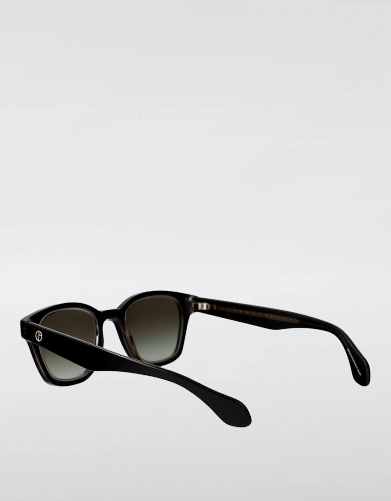 Round Sunglasses Grey Acetate Frame