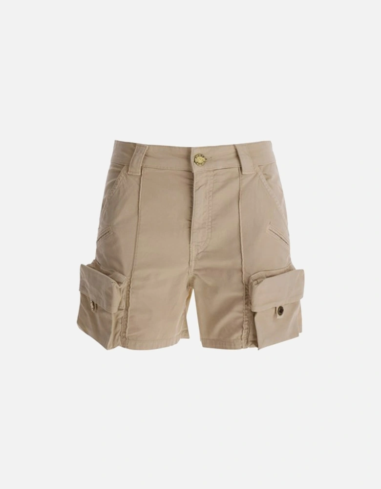 Cotton Plain Shorts with Multiple Pockets