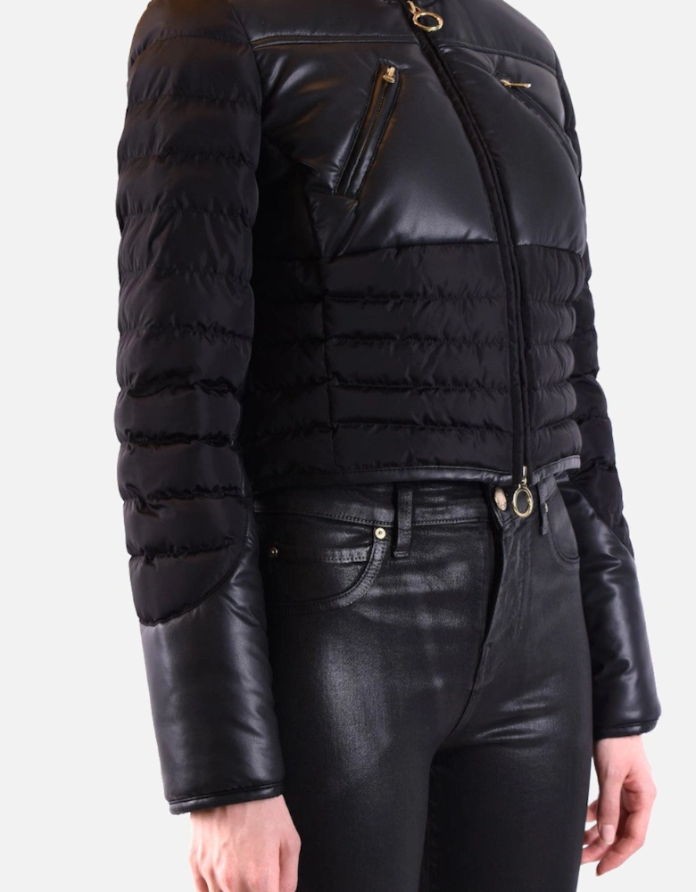 Plain Zip-Front Long Sleeve Jacket