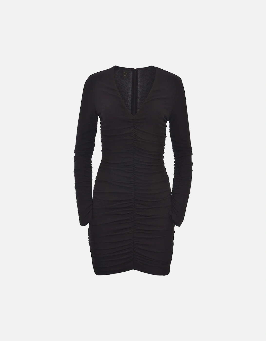 Long Sleeve V-Neck Zip Fastening Dress, 4 of 3
