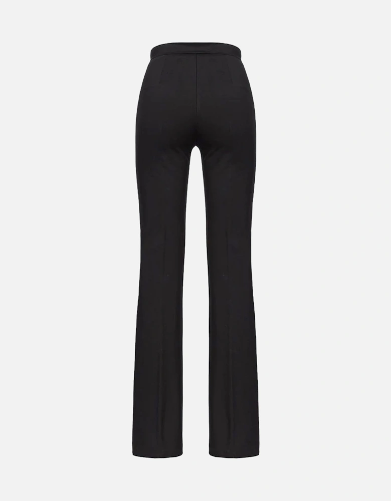 Plain Zip and Button Trousers
