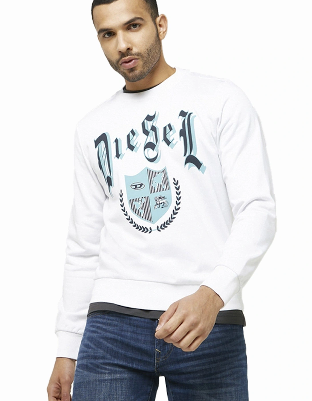 Printed Round Neck Long Sleeve Sweatshirt