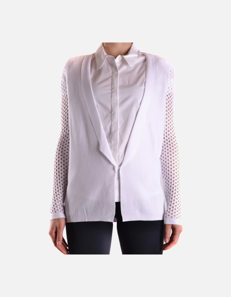 Lapel Collar Long Sleeve Clip Fastening Cardigan