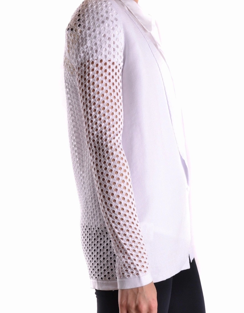 Lapel Collar Long Sleeve Clip Fastening Cardigan