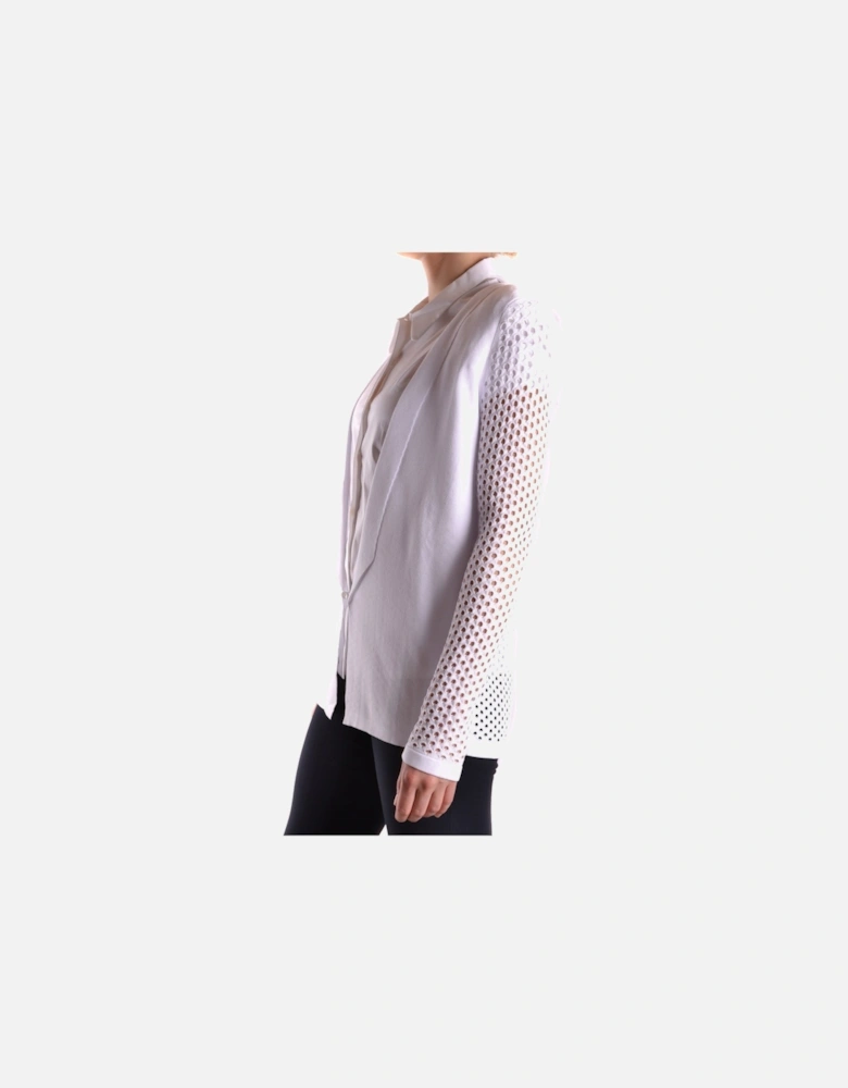 Lapel Collar Long Sleeve Clip Fastening Cardigan