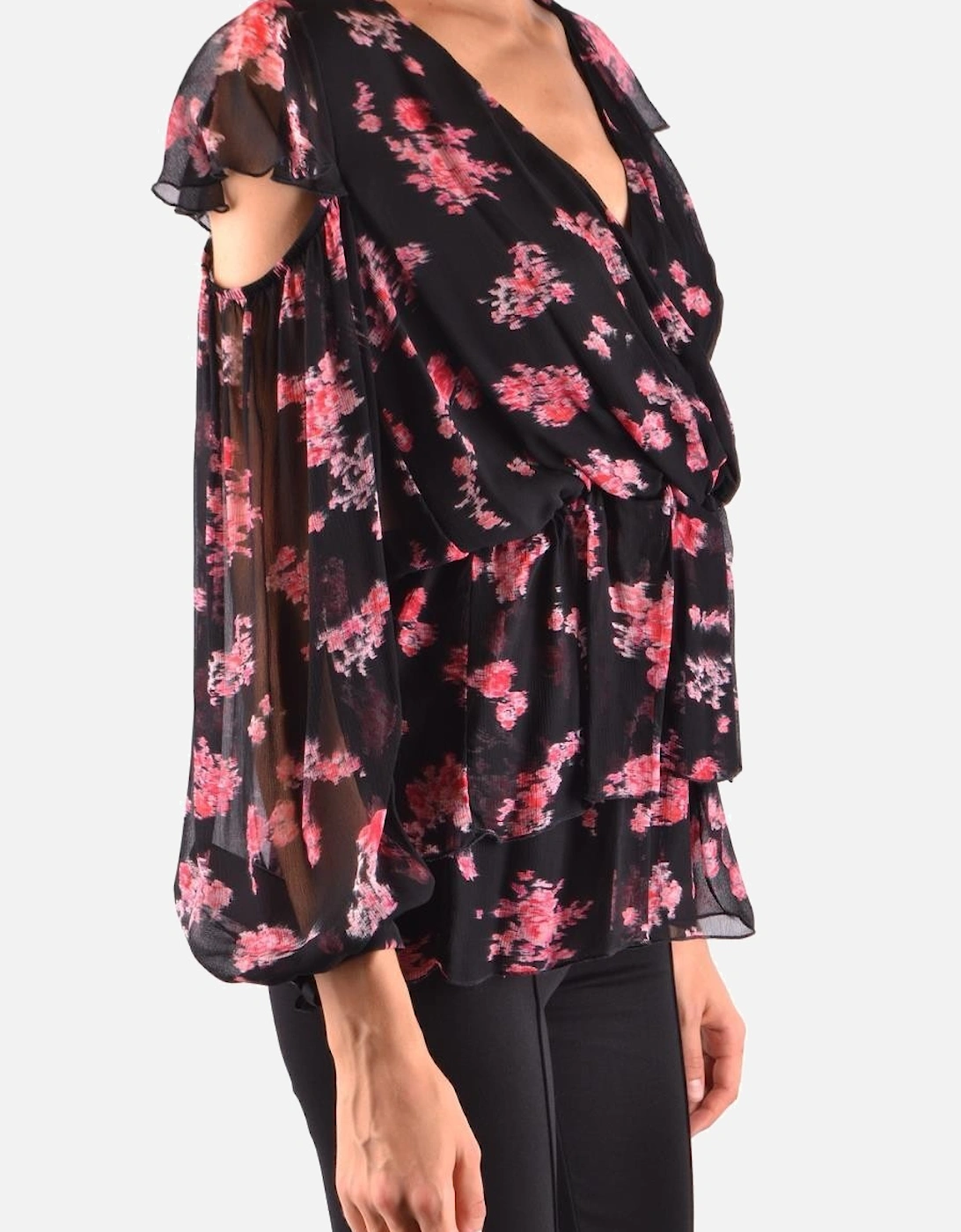 Floral V-Neck Long Sleeve Blouse
